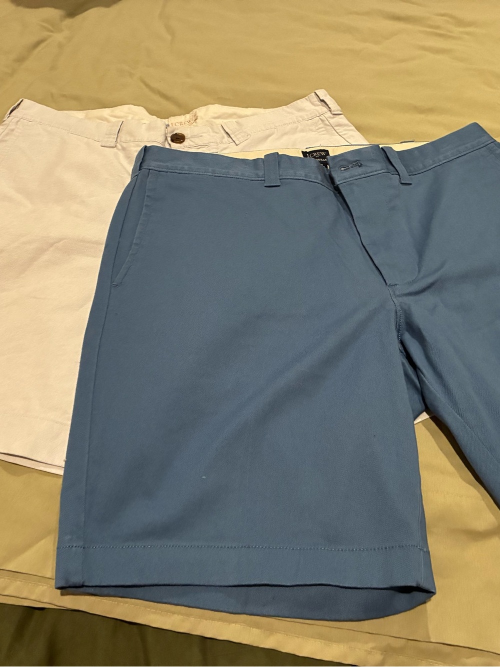 J. Crew Men's Light Blue Flat Front Chino Shorts